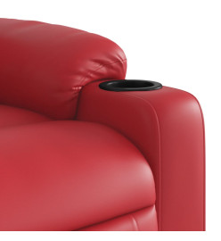 Fauteuil inclinable de massage Rouge Similicuir