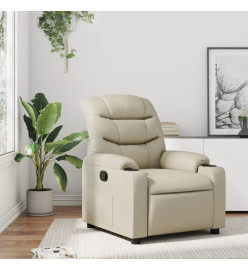 Fauteuil inclinable Crème Similicuir