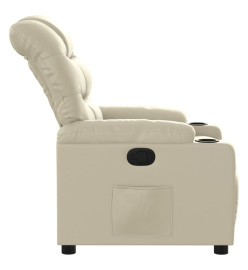 Fauteuil inclinable Crème Similicuir