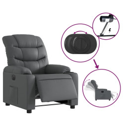 Fauteuil inclinable électrique Gris Similicuir