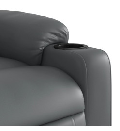 Fauteuil inclinable électrique Gris Similicuir