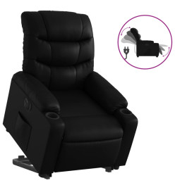 Fauteuil inclinable électrique noir similicuir