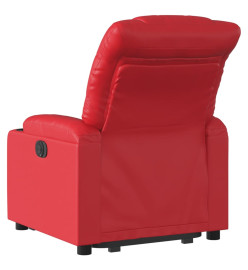 Fauteuil inclinable électrique rouge similicuir