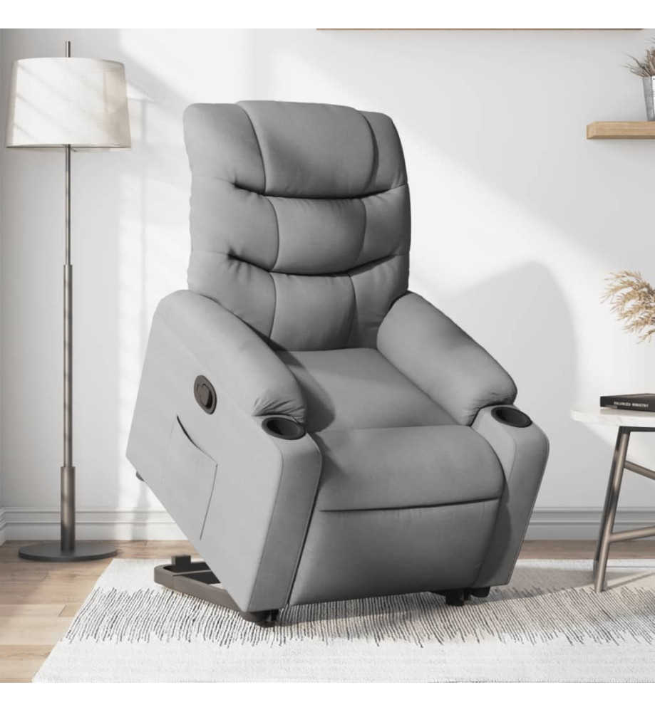 Fauteuil inclinable Gris clair Tissu