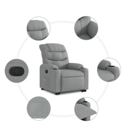 Fauteuil inclinable Gris clair Tissu