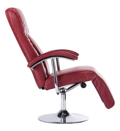 Fauteuil TV Rouge bordeaux Similicuir