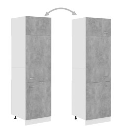Armoire de réfrigérateur Gris béton 60x57x207 cm Aggloméré