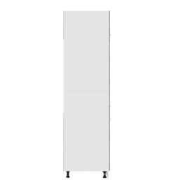 Armoire de réfrigérateur Gris béton 60x57x207 cm Aggloméré