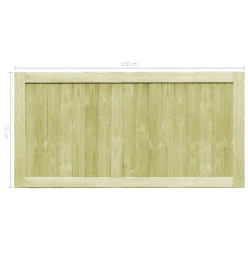 Portillons de jardin 2 pcs Bois de pin imprégné 300x75 cm