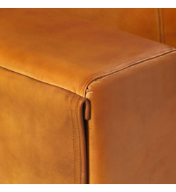 Fauteuil Brun roux Cuir véritable