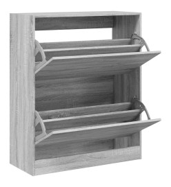 Armoire à chaussures sonoma gris 80x34x96,5cm bois d'ingénierie