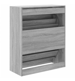 Armoire à chaussures sonoma gris 80x34x96,5cm bois d'ingénierie