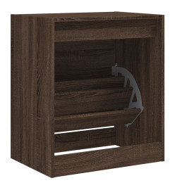 Armoire à chaussures chêne marron 60x42x69 cm bois ingénierie