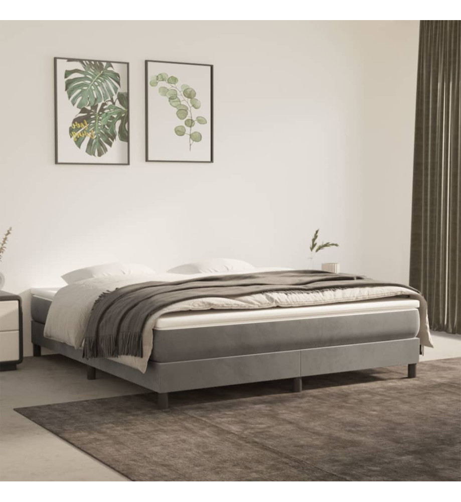 Matelas de lit à ressorts ensachés Gris clair 180x200x20 cm Matelas de lit à ressorts ensachés Gris clair 180x200x20 cm