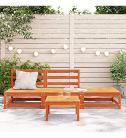 Canapé de jardin sans accoudoirs repose-pieds bois pin massif