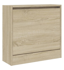 Armoire à chaussures chêne sonoma 60x21x57 cm bois d'ingénierie