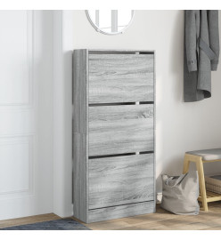 Armoire à chaussures sonoma gris 60x21x125,5 cm bois ingénierie