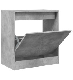 Armoire à chaussures gris béton 60x34x63,5 cm bois d'ingénierie