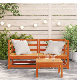 Canapés d'angle de jardin cire marron 2 pcs bois de pin massif