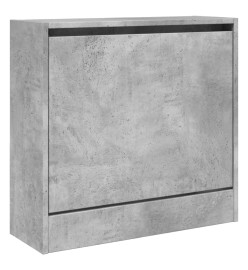 Armoire à chaussures gris béton 60x21x57 cm bois d'ingénierie