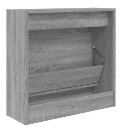 Armoire à chaussures sonoma gris 60x21x57 cm bois d'ingénierie