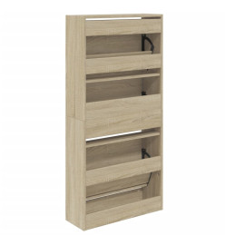 Armoire à chaussures chêne sonoma 60x21x125,5cm bois ingénierie