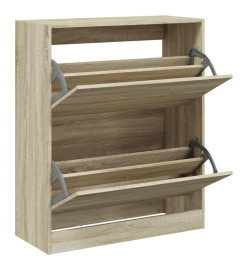 Armoire à chaussures chêne sonoma 80x34x96,5 cm bois ingénierie