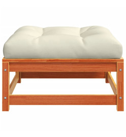 Repose-pieds de jardin avec coussins 2 pcs bois massif pin