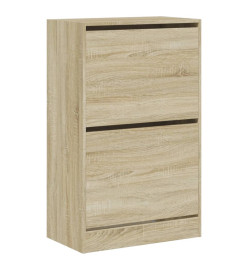 Armoire à chaussures chêne sonoma 60x34x96,5 cm bois ingénierie