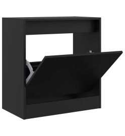 Armoire à chaussures noir 60x34x63,5 cm bois d'ingénierie