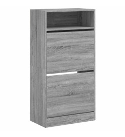 Armoire à chaussures Sonoma gris 60x34x116 cm Bois d'ingénierie