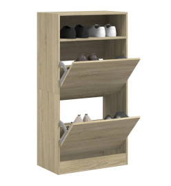 Armoire à chaussures chêne sonoma 60x34x116cm Bois d'ingénierie