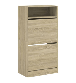 Armoire à chaussures chêne sonoma 60x34x116cm Bois d'ingénierie