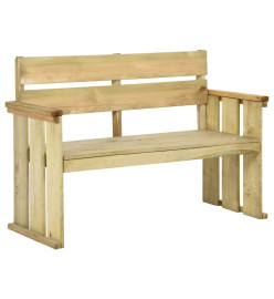 Banc de jardin 121 cm Bois de pin imprégné