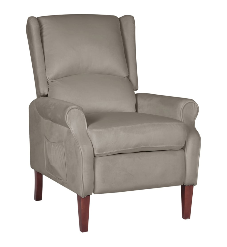 Fauteuil inclinable Gris clair Velours Fauteuil inclinable Gris clair Velours