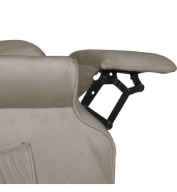 Fauteuil inclinable Gris clair Velours