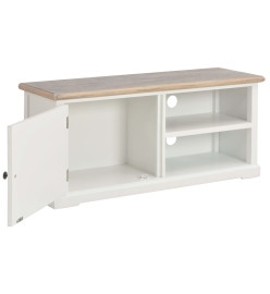 Meuble TV Blanc 90 x 30 x 40 cm Bois