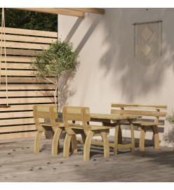 Mobilier de salle à manger de jardin 4 pcs Bois de pin imprégné