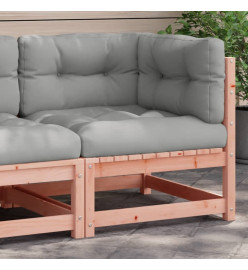 Canapé d'angle de jardin avec coussins bois massif douglas