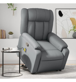 Fauteuil inclinable de massage Gris Similicuir