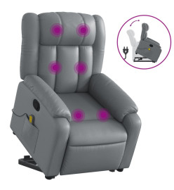 Fauteuil inclinable de massage Gris Similicuir