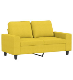 Canapé à 2 places Jaune clair 120 cm Tissu