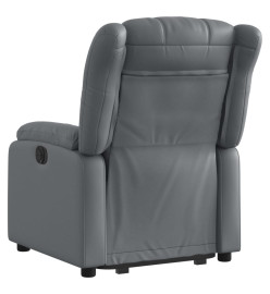 Fauteuil inclinable électrique gris similicuir