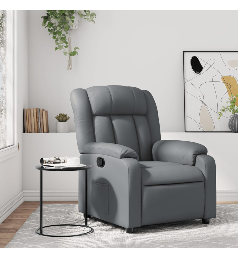 Fauteuil inclinable Gris Similicuir