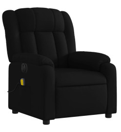 Fauteuil de massage inclinable électrique Noir Tissu