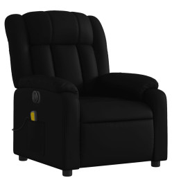 Fauteuil de massage inclinable électrique noir similicuir