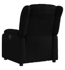 Fauteuil de massage inclinable électrique noir similicuir