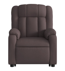 Fauteuil inclinable de massage Marron foncé Tissu