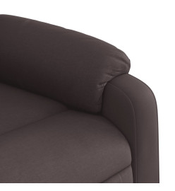 Fauteuil inclinable de massage Marron foncé Tissu