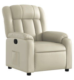 Fauteuil inclinable Crème Similicuir